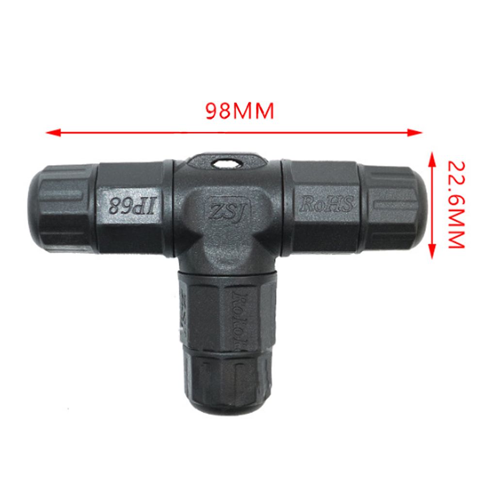 Đầu nối điện chống nước 3 ngả chữ T IP68 chính hãng ZSJ L20-T 2,3,4 pin - Phụ Kiện Điện Tử Việt Nam