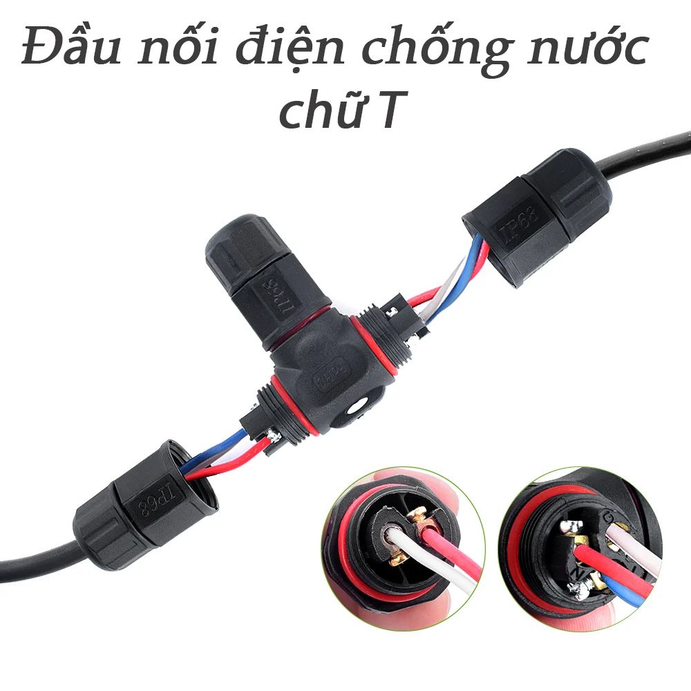 Đầu nối điện chống nước 3 ngả chữ T IP68 chính hãng ZSJ L20-T 2,3,4 pin - Phụ Kiện Điện Tử Việt Nam