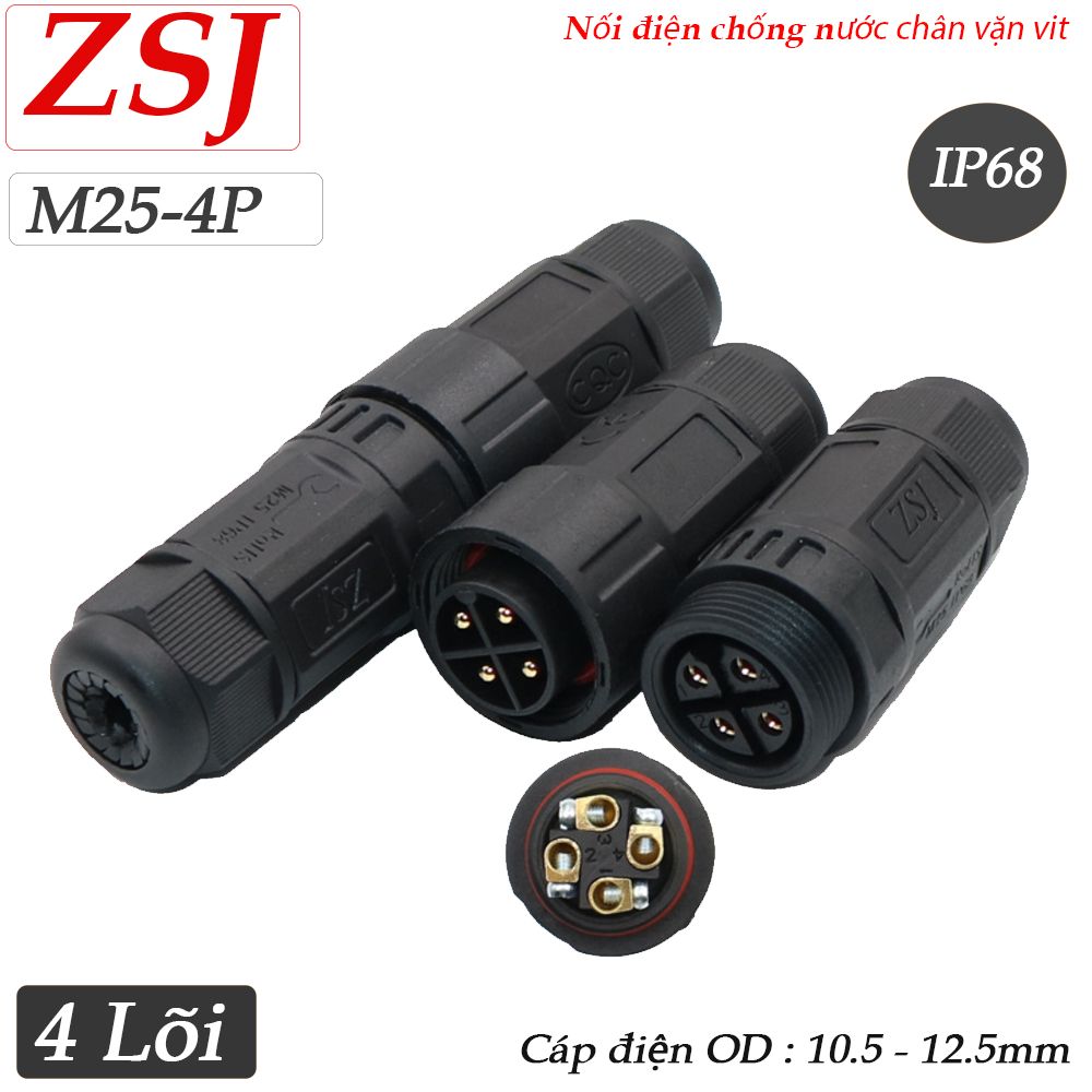 Đầu nối dây điện chống nước IP68 chính hãng ZSJ M25 - Phụ Kiện Điện Tử Việt Nam