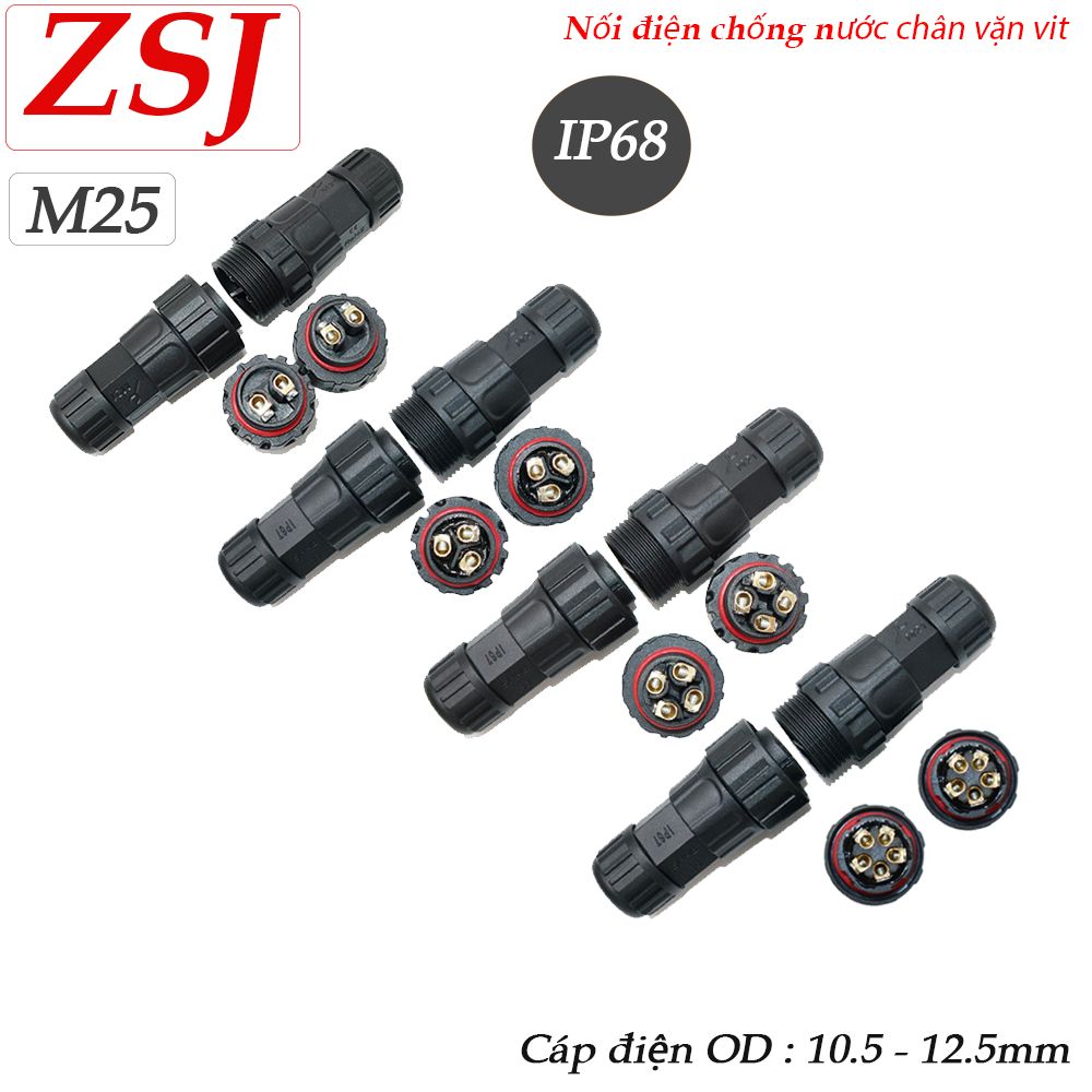 Đầu nối dây điện chống nước IP68 chính hãng ZSJ M25 - Phụ Kiện Điện Tử Việt Nam