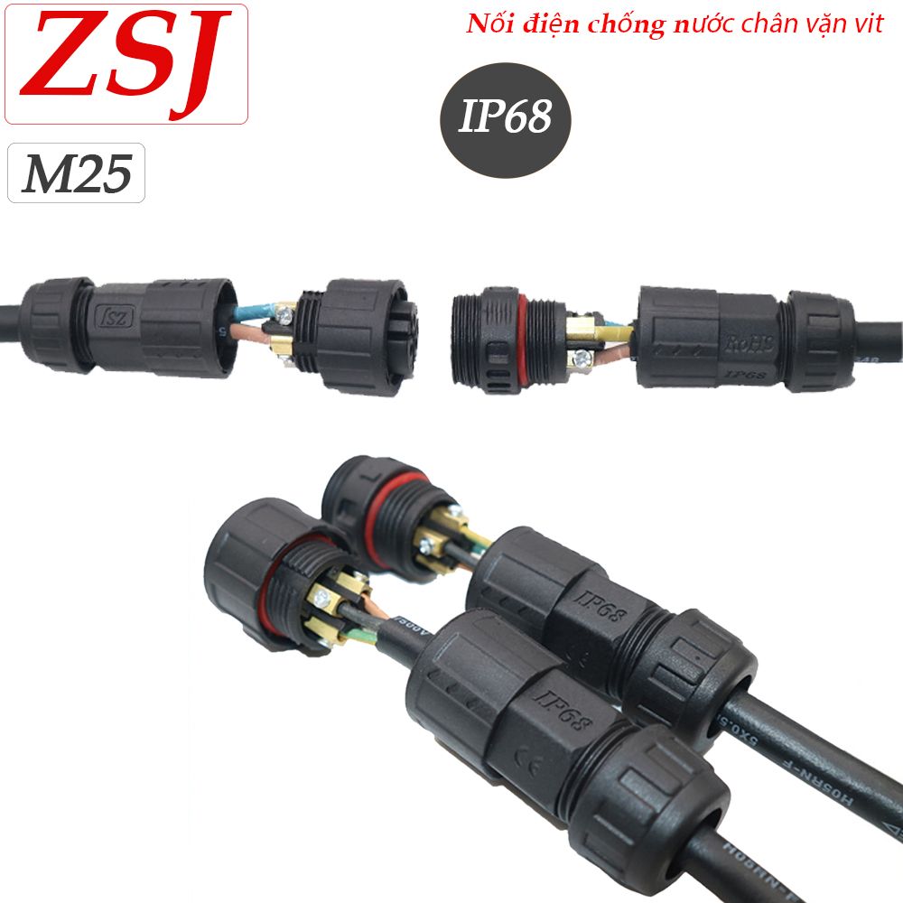 Đầu nối dây điện chống nước IP68 chính hãng ZSJ M25 - Phụ Kiện Điện Tử Việt Nam