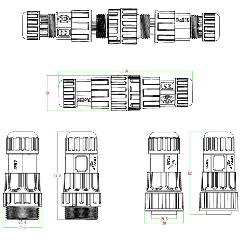 Đầu nối dây điện chống nước IP68 chính hãng ZSJ M25 - Phụ Kiện Điện Tử Việt Nam