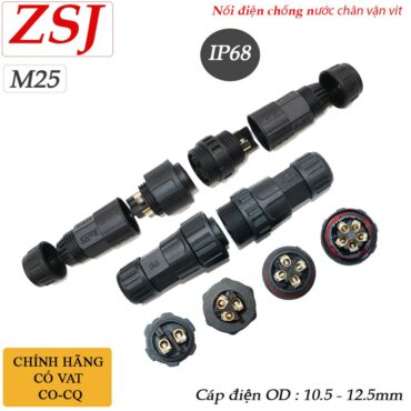 Đầu nối dây điện chống nước IP68 chính hãng ZSJ M25 - Phụ Kiện Điện Tử Việt Nam