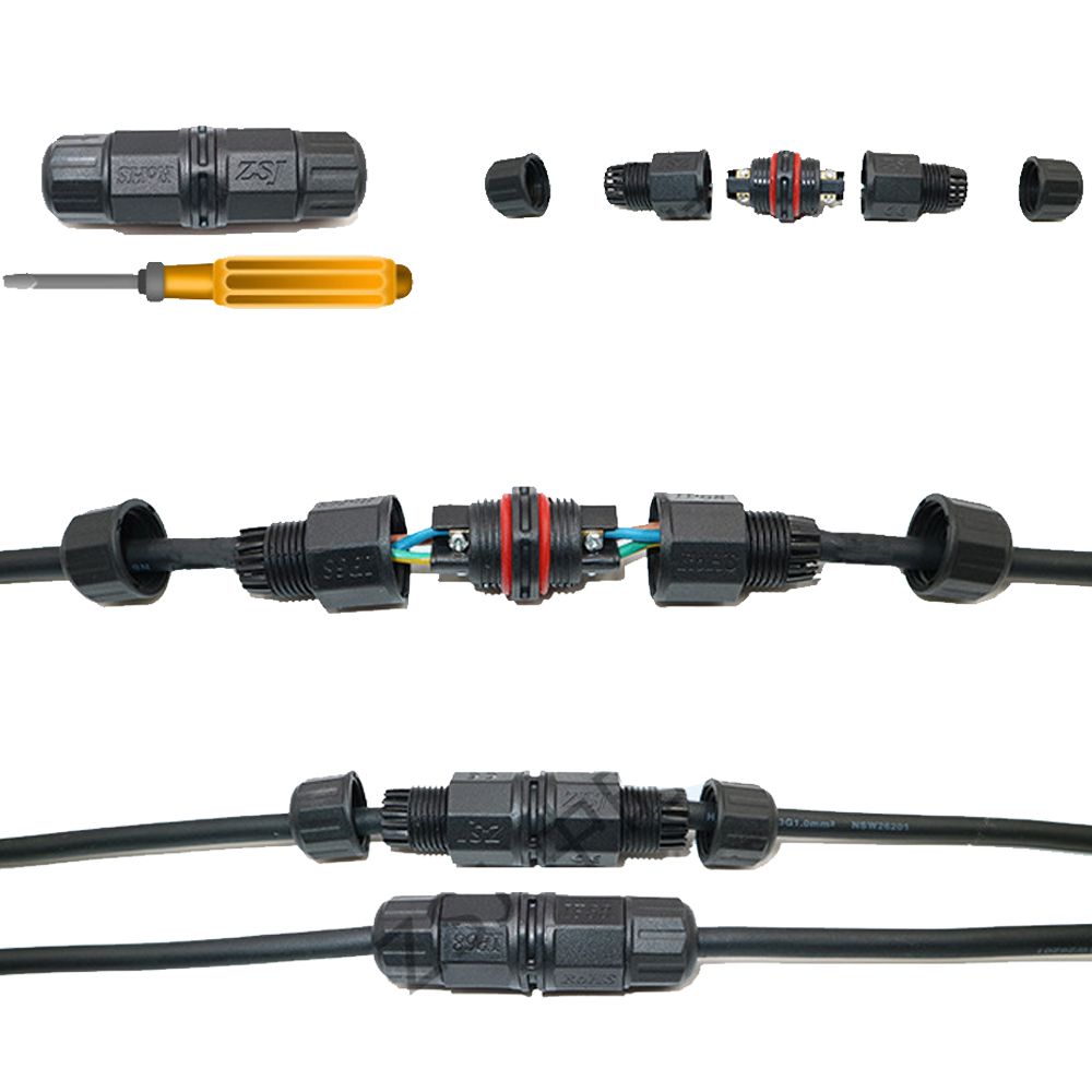 Đầu nối điện chống nước thẳng chữ i IP68 ZSJ L20 2 pin, 3 pin, 4 pin - Phụ Kiện Điện Tử Việt Nam