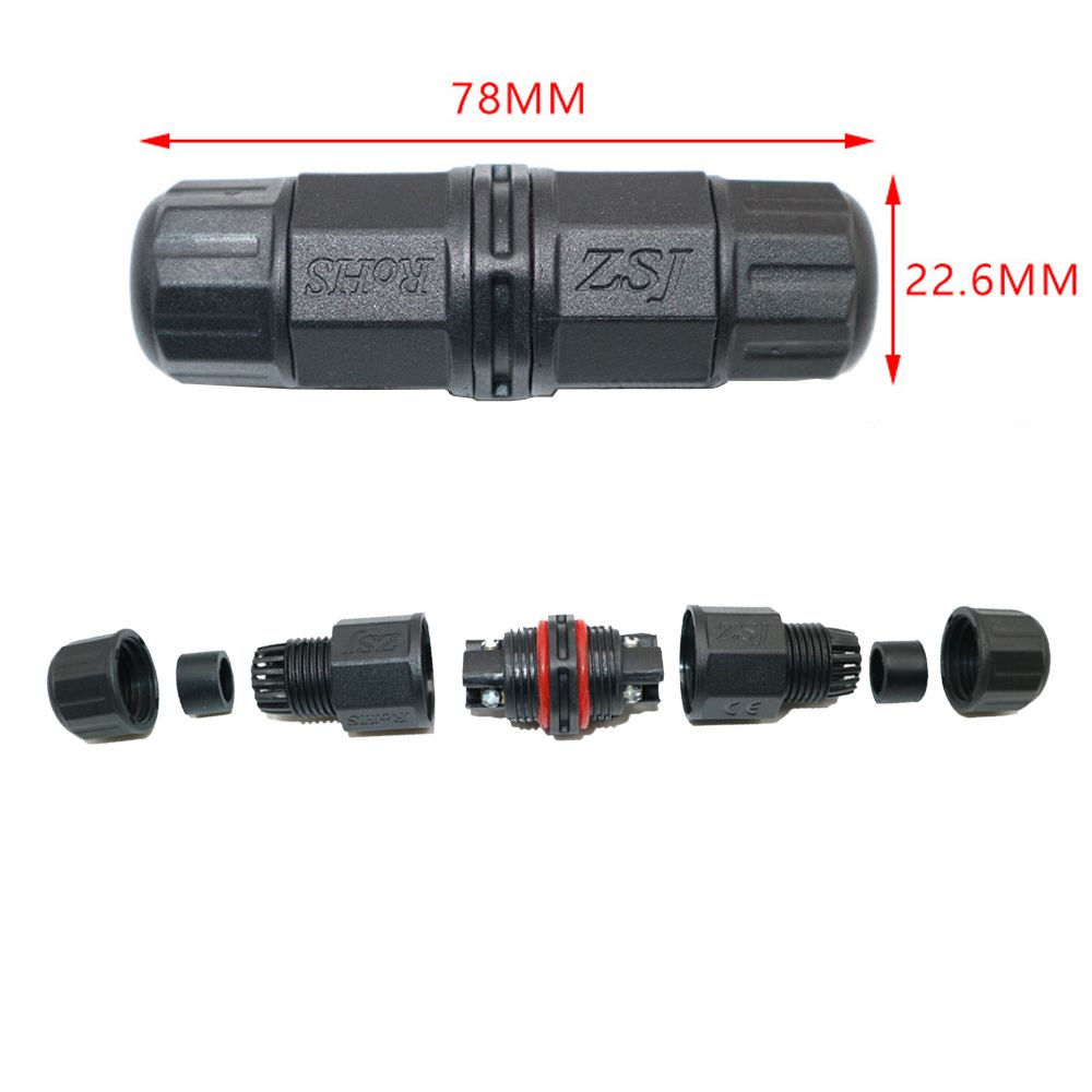 Đầu nối điện chống nước thẳng chữ i IP68 ZSJ L20 2 pin, 3 pin, 4 pin - Phụ Kiện Điện Tử Việt Nam