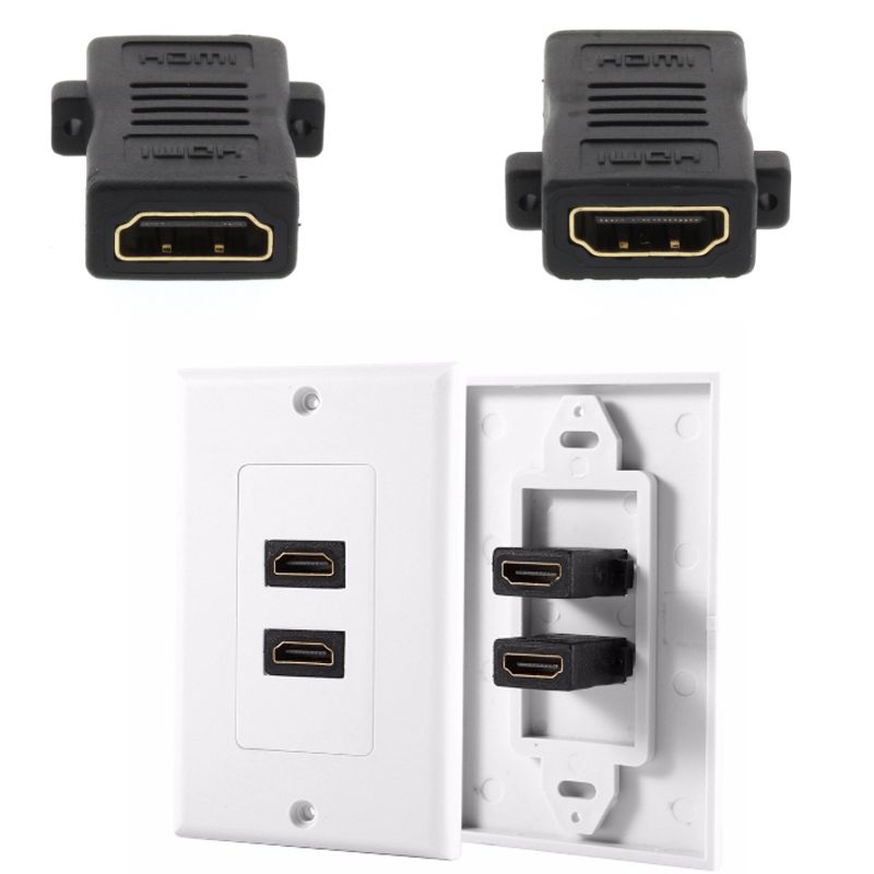 Đầu nối HDMI 2 đầu âm gắn vào mặt tạo ổ cắm HDMI âm tường - HDMI connector female panel - Phụ Kiện Điện Tử Việt Nam