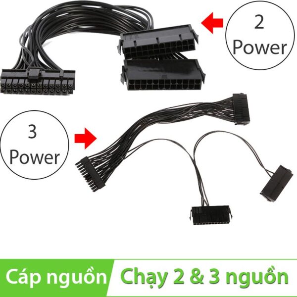 Cáp khởi động chạy 2 & 3 nguồn 24PIN ATX 20Cm