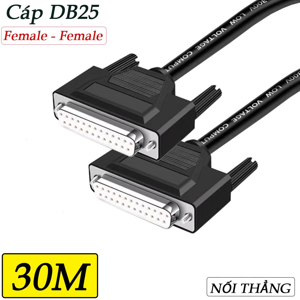 Cáp COM DB25 | Cáp RS232 25 chân cái sang cái 1M 1.5M 3M 5M 8M 10M 12M 15M 20M 25M 30M 40M - Phụ Kiện Điện Tử Việt Nam