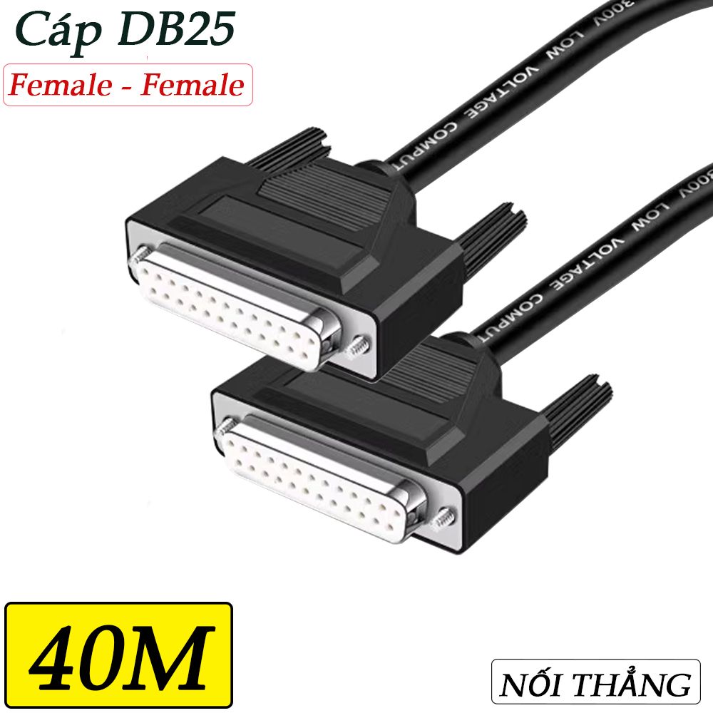 Cáp COM DB25 | Cáp RS232 25 chân cái sang cái 1M 1.5M 3M 5M 8M 10M 12M 15M 20M 25M 30M 40M - Phụ Kiện Điện Tử Việt Nam
