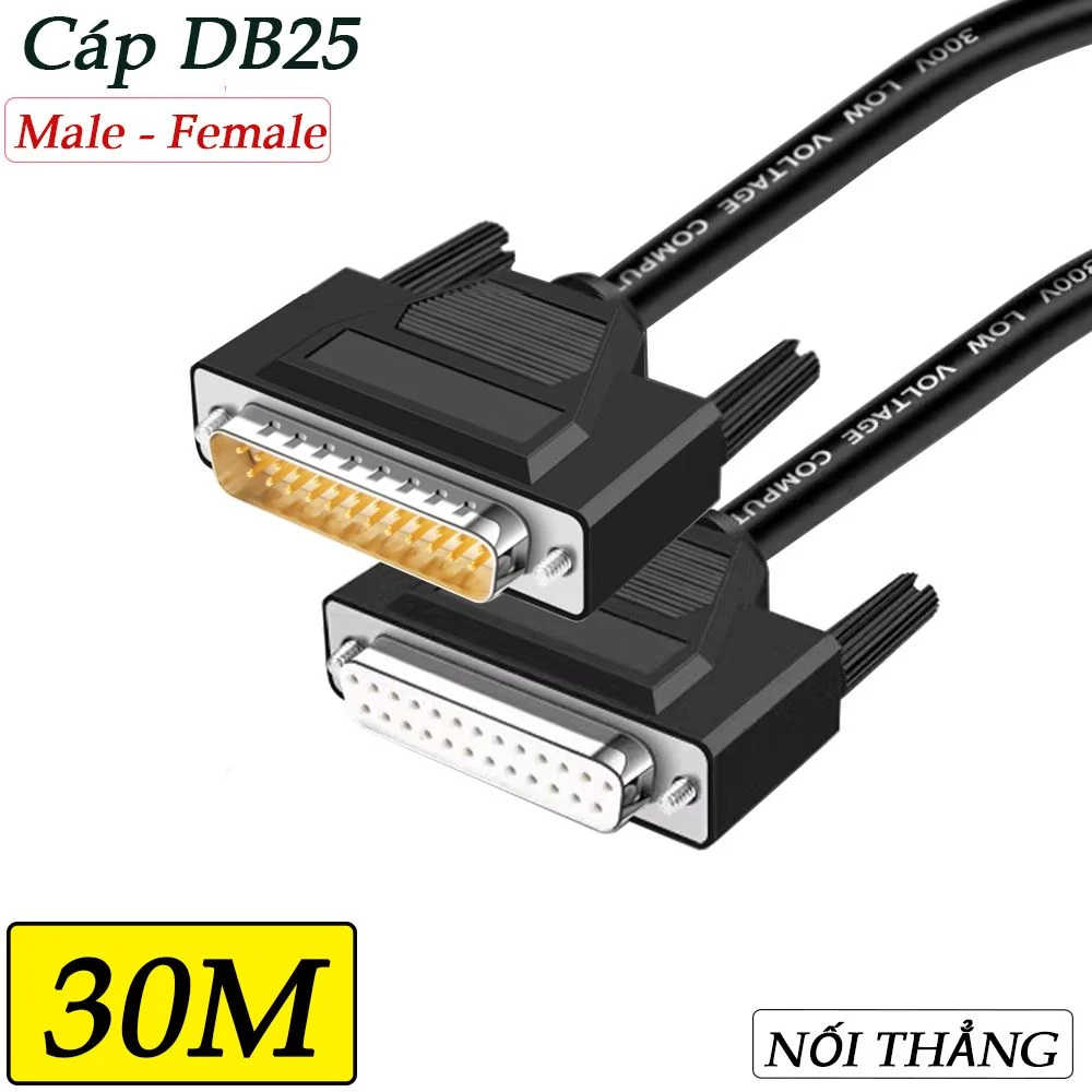 Cáp COM DB25 Cáp RS232 25 chân đực sang cái 1.5M 3M 5M 10M 15M 20M 25M 30M 40M - Phụ Kiện Điện Tử Việt Nam