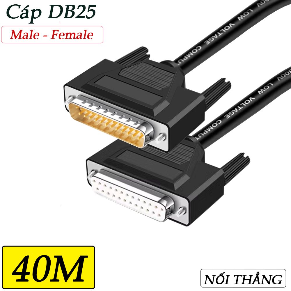 Cáp COM DB25 Cáp RS232 25 chân đực sang cái 1.5M 3M 5M 10M 15M 20M 25M 30M 40M - Phụ Kiện Điện Tử Việt Nam
