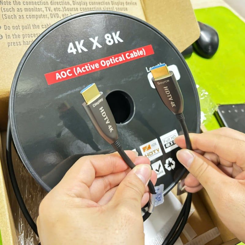 Dây cáp HDMI 2.0 sợi quang chuẩn 4K nhỏ nhẹ dài từ 10 đến 100M - Phụ Kiện Điện Tử Việt Nam