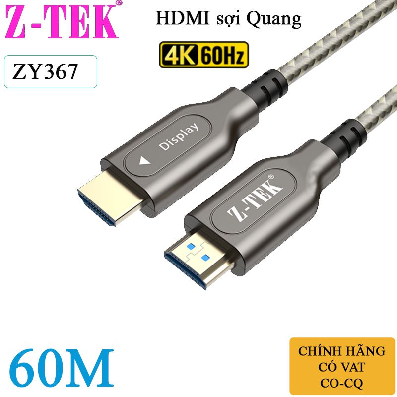 Cáp HDMI 2.0 sợi quang chuẩn 4K@60Hz chính hãng Z-TEK dài từ 20M đến 100M - Phụ Kiện Điện Tử Việt Nam