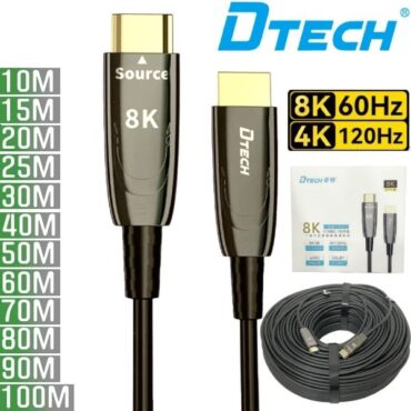 Dây cáp HDMI 2.1 sợi quang 8K@60Hz Dtech kích thước từ 10m đến 100m - Phụ Kiện Điện Tử Việt Nam