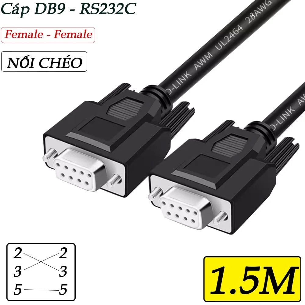 Cáp cổng COM RS232C nối chéo 2M | 3M | 5M | 10M | 15M | 20M - Phụ Kiện Điện Tử Việt Nam