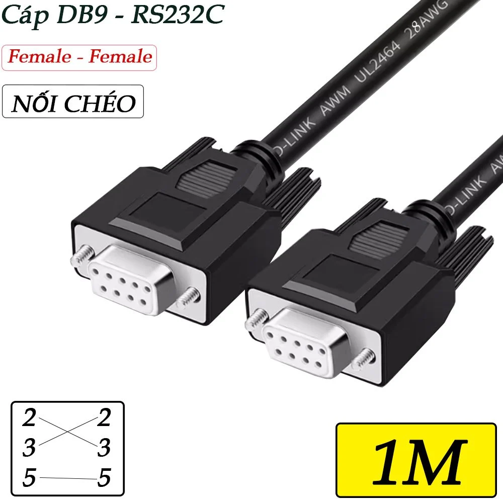 Cáp cổng COM RS232C nối chéo 2M | 3M | 5M | 10M | 15M | 20M - Phụ Kiện Điện Tử Việt Nam