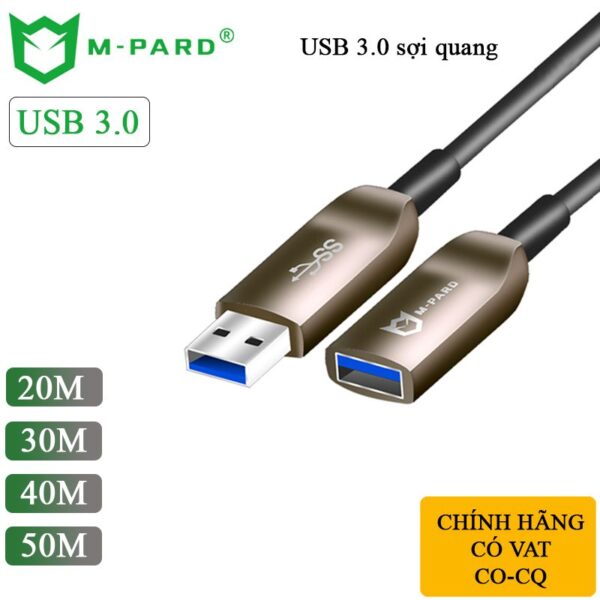 Dây cáp nối dài USB 3.0 sợi quang 20 đến 50M chính hãng M-PARD