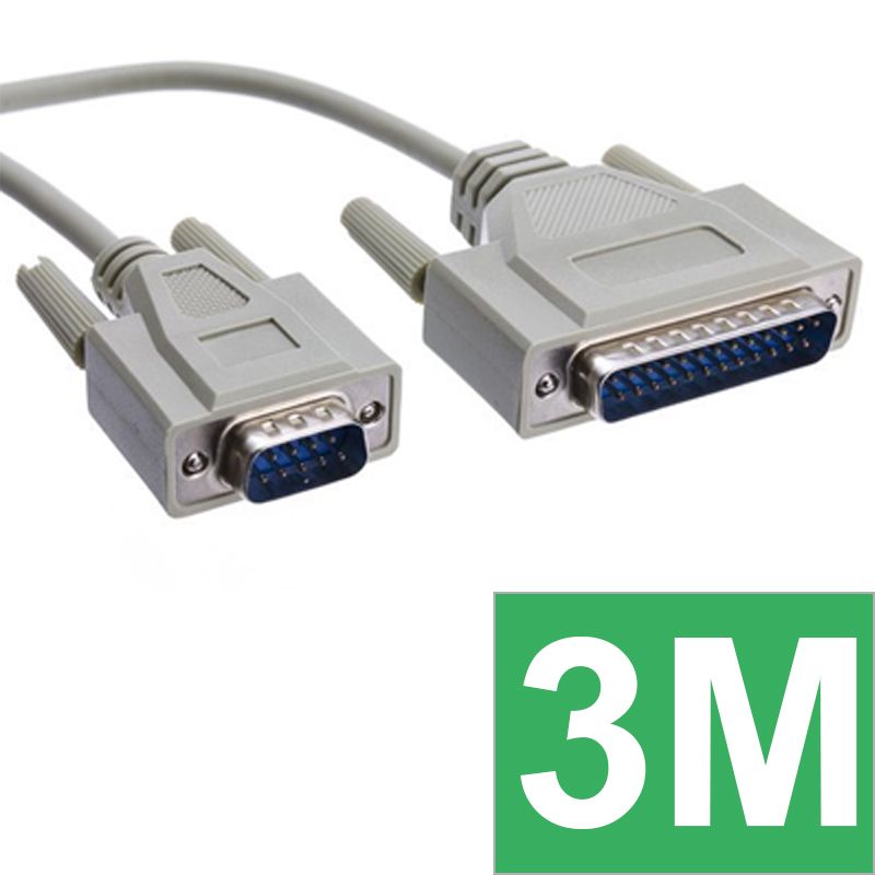 Dây cáp chuyển DB9 đực sang DB25 đực 1.5 mét | 3 mét - Phụ Kiện Điện Tử Việt Nam