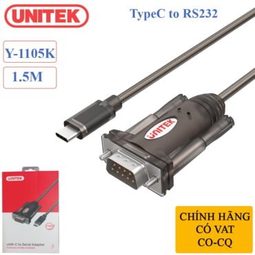 Dây USB TypeC to RS232 dài 1.5M Unitek Y-1105K - Phụ Kiện Điện Tử Việt Nam