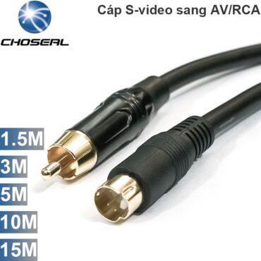 Cáp S-video ra AV RCA 1.5M  3M 5M 10M 15M Choseal - Phụ Kiện Điện Tử Việt Nam