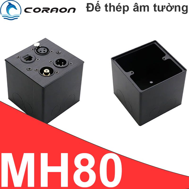 Đế vuông thép dày âm tường chịu lực lắp âm tường âm sàn - Hộp thép Đế âm Đế nổi vuông Coraon MH80 - Phụ Kiện Điện Tử Việt Nam