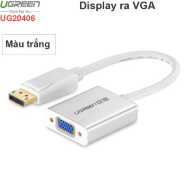 Displayport sang VGA 20cm Ugreen 20406 full HD1080P - Phụ Kiện Điện Tử Việt Nam