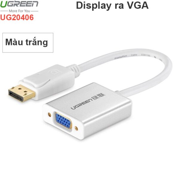 Displayport sang VGA 20cm Ugreen 20406 full HD1080P