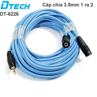Cáp chia audio 3.5mm 1 ra 2 10 mét DTECH DT-6228 (hàng thanh lý) - Phụ Kiện Điện Tử Việt Nam