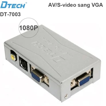 Bộ chuyển đổi BNC AV S-video sang VGA Dtech DT 7003 - Phụ Kiện Điện Tử Việt Nam