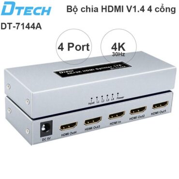 Bộ chia HDMI V1.4 4K30Hz 3D 4 cổng DTECH DT-7144A - Phụ Kiện Điện Tử Việt Nam