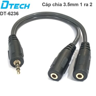 Cáp chia audio 3.5mm 1 ra 2 20Cm DTECH DT-6236 (hàng thanh lý) - Phụ Kiện Điện Tử Việt Nam