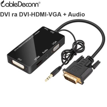 DVI Audio ra HDMI-DVI-VGA converter audio 3.5mm 25Cm CableDeconn 1080P - Phụ Kiện Điện Tử Việt Nam