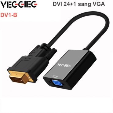 Chuyển đổi DVI D 24+1 sang VGA converter 1080P Veggieg D-V1B - Phụ Kiện Điện Tử Việt Nam