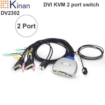 KVM switch 2 port DVI dạng cáp Kinan DV2302 - Phụ Kiện Điện Tử Việt Nam