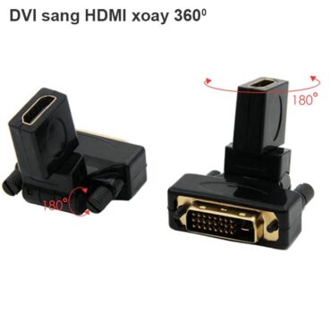 Đầu chuyển đổi DVI-I Male to HDMI Female bẻ góc 360 độ - Phụ Kiện Điện Tử Việt Nam