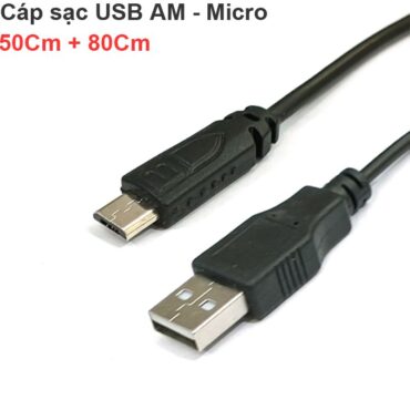 Cáp USB AM sang Micro USB sạc cho đài FM MP3 Bàn phím bluetooth 0.5M 0.8M - Phụ Kiện Điện Tử Việt Nam