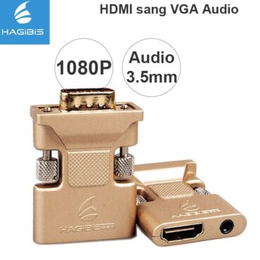 HDMI to VGA Hagibis Đầu chuyển đổi HDMI sang VGA audio - Phụ Kiện Điện Tử Việt Nam