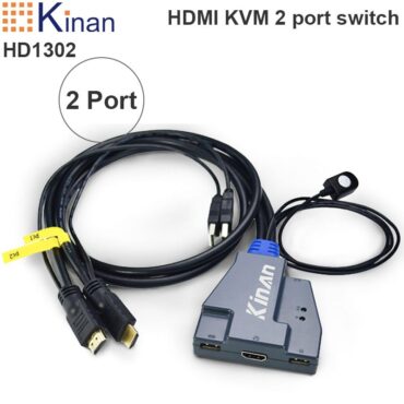 HDMI KVM Switch 2 port HDMI 2.0 4K 60Hz dạng cáp Kinan HD1302 - Phụ Kiện Điện Tử Việt Nam