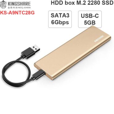 SSD box M.2 2280 NGFF SATA 3 6GB USB type-C 3.0 Kingshare C9 KS-A9NTC28G - Phụ Kiện Điện Tử Việt Nam