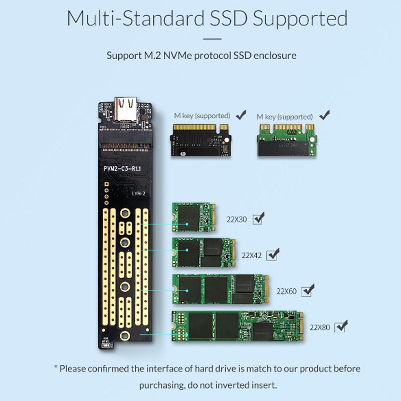 HDD box NVMe M.2 USB 3.1 type-C gen 2 10Gbps Orico TCM2-C3 - Phụ Kiện Điện Tử Việt Nam