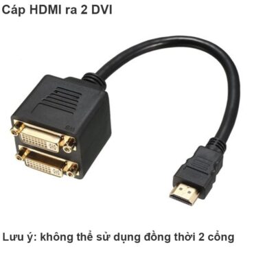 Cáp chia HDMI Male to 2 x DVI-I Female, Cáp chia HDMI phụ kiện điện tử - Phụ Kiện Điện Tử Việt Nam