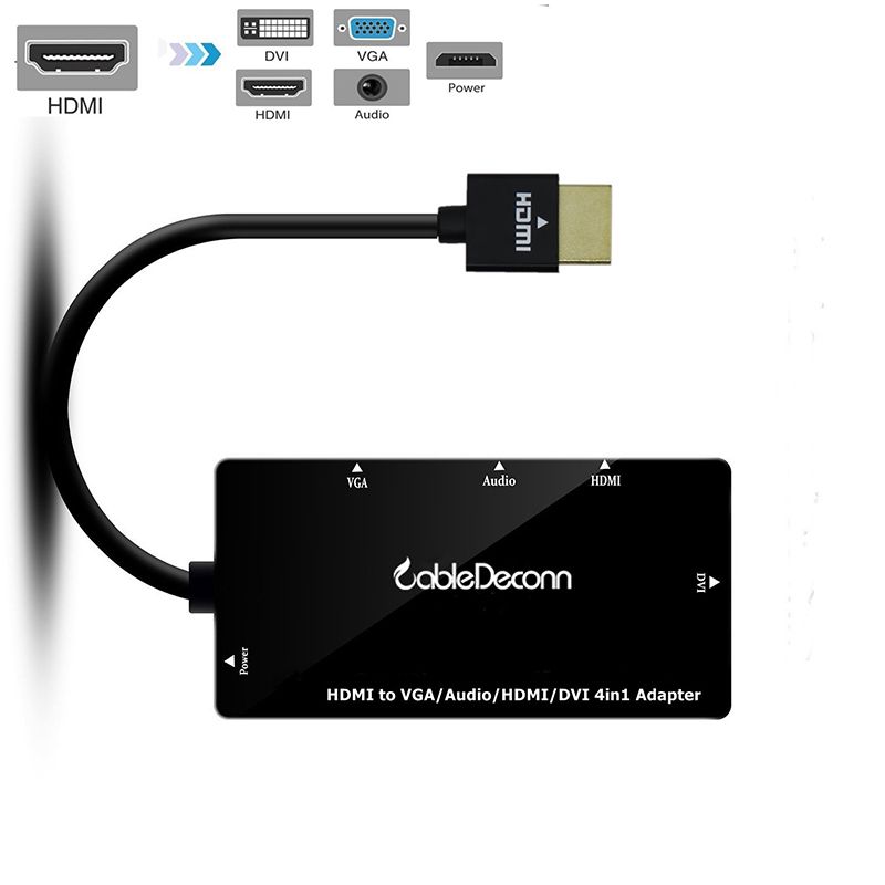 HDMI ra HDMI DVI VGA audio 3.5mm converter 25Cm CableDeconn - Phụ Kiện Điện Tử Việt Nam