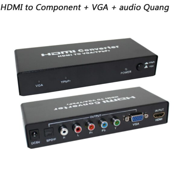 Bộ chuyển đổi HDMI ra Component + VGA + audio