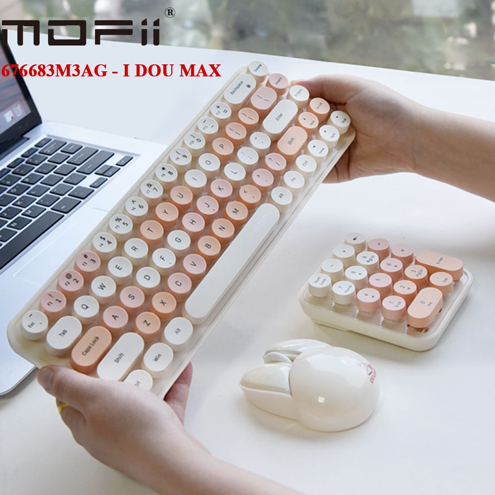 Bàn phím chuột không dây 3 trong 1 hình thỏ Kute chính hãng Mofii SMK676683M3AG - Phụ Kiện Điện Tử Việt Nam
