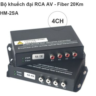 Bộ khuếch đại audio RCA 2 kênh 2 chiều  qua cáp quang 20Km HM-2SA - Phụ Kiện Điện Tử Việt Nam