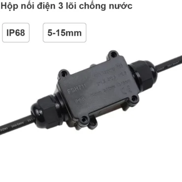 Hộp nối điện ngoài trời 3 lõi chống nước IP68 dùng cho dây 5-15mm ZAAGUU FSH711 - Phụ Kiện Điện Tử Việt Nam