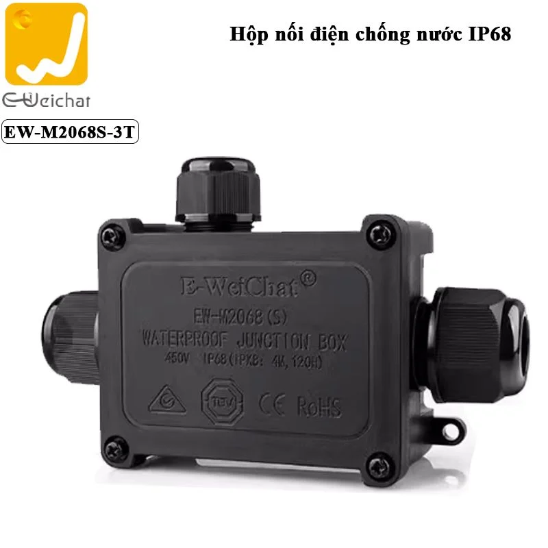 Hộp nối điện chống nước 2 ngả chuẩn IP68 chính hãng E-Weichat EW-M2068S-2T - Phụ Kiện Điện Tử Việt Nam