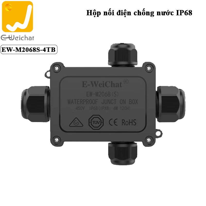 Hộp nối điện chống nước 3 ngả chuẩn IP68 chính hãng E-Weichat EW-M2068S-3T - Phụ Kiện Điện Tử Việt Nam