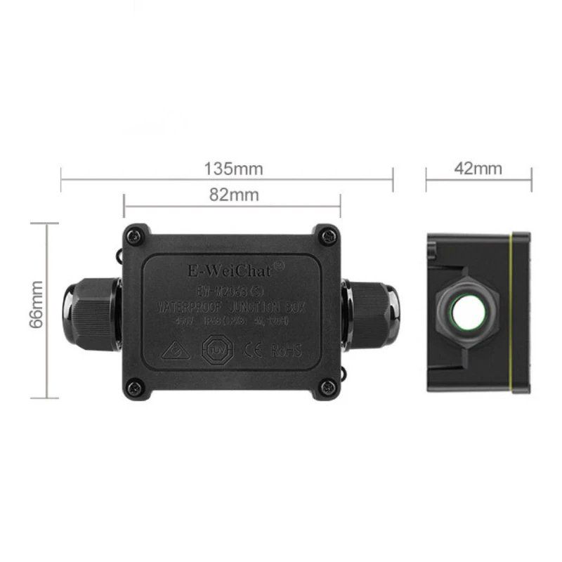 Hộp nối điện chống nước 2 ngả chuẩn IP68 chính hãng E-Weichat EW-M2068S-2T - Phụ Kiện Điện Tử Việt Nam