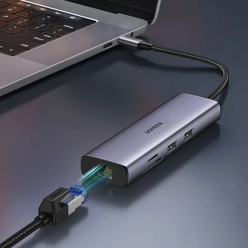 Bộ chuyển USB Type-C 7 in 1 Sang HDMI 4K@30HZ + USB 3.0*2 + SD/TF + PD 100W Ugreen 90568 - Phụ Kiện Điện Tử Việt Nam